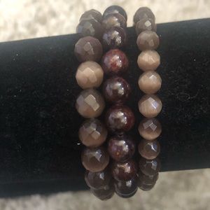 Rachel Lynn Chicago Garnet Bracelet Set